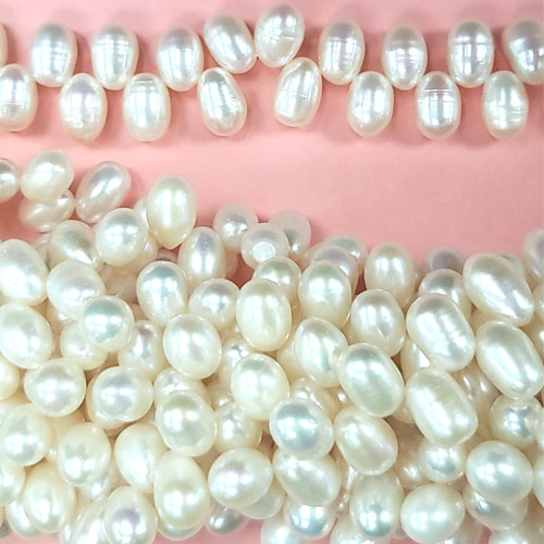 FRESHWATER PEARL DANCING RICE 8-9MM WHITE